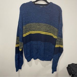 Wrangler Vintage Sweater Blue and Yellow sz XL